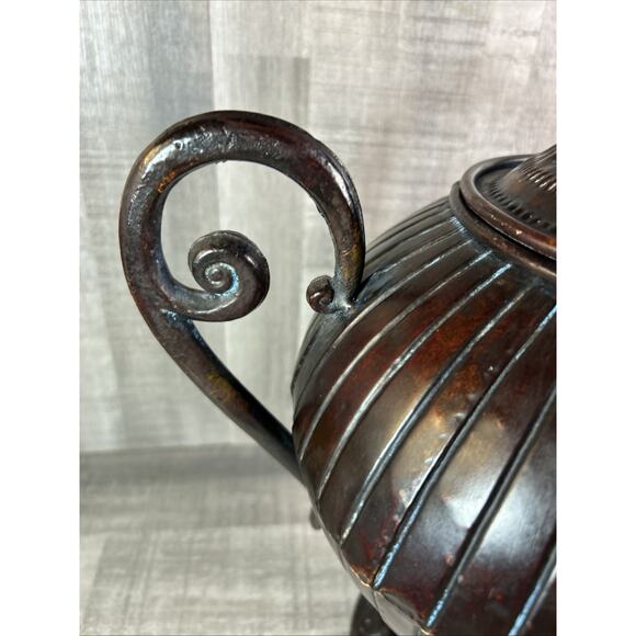 Amazon.com : Worth Garden 25 Decorative Metal Urn Removable Lid Two Handles Ornate Collecting Pot LRG